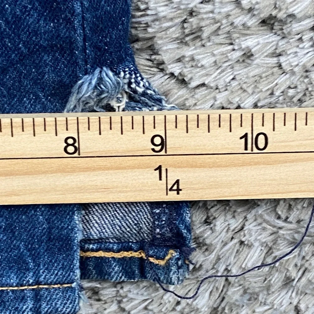 Levi's 501 '93 Premium Jeans Men 38x32 Blue Denim Straight Button Fly Distressed